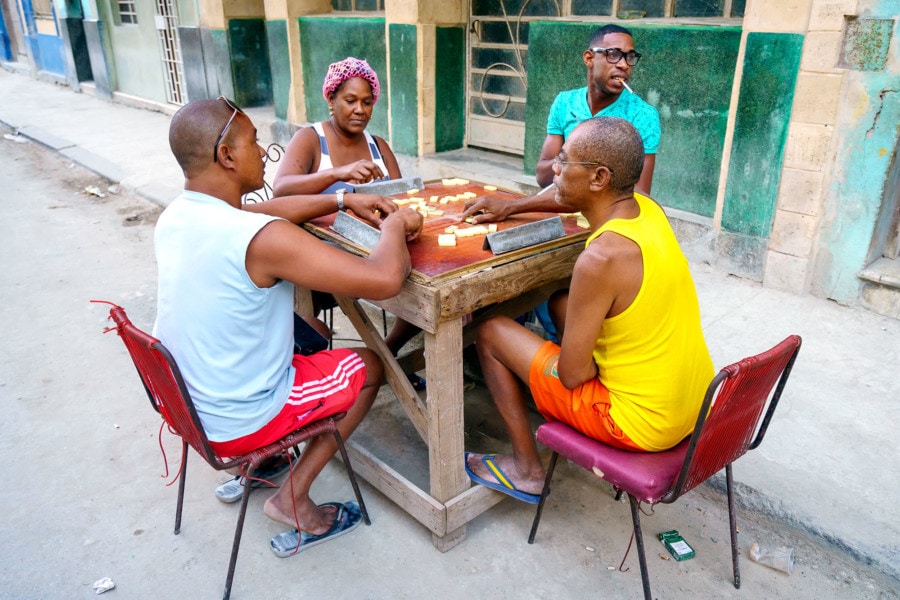 Cuban Locals playing Dominoes
