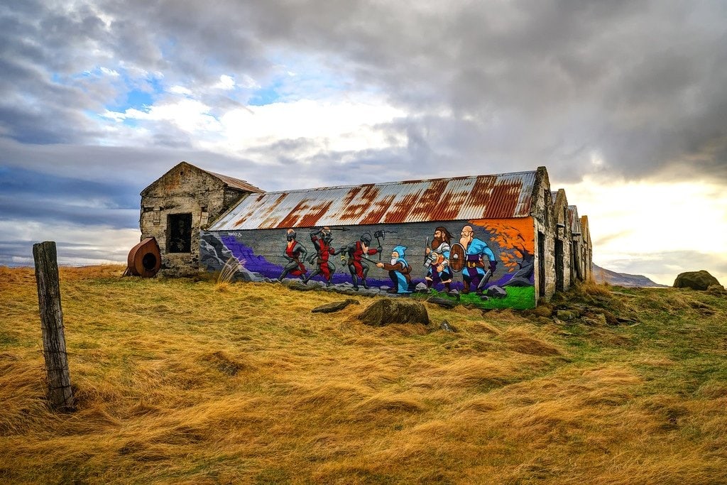 Colorful Farm Graffiti Iceland Photography