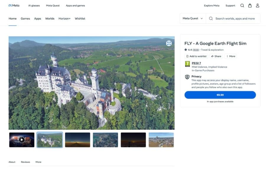 Fly App for Meta Quest