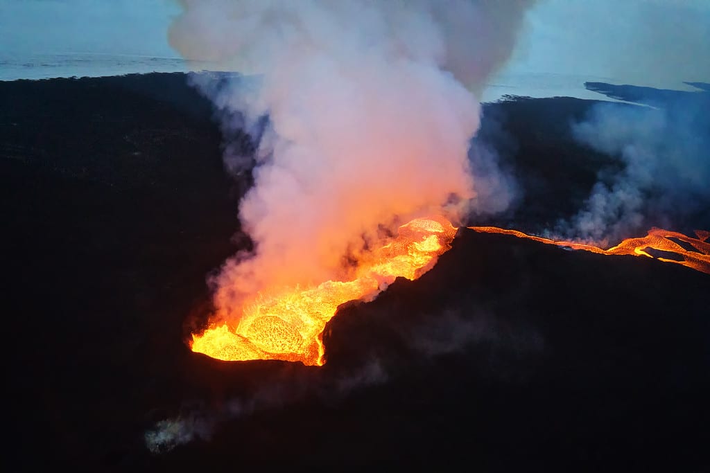 Holuhraun Volcanic Eruption from the Air Iceland Photography