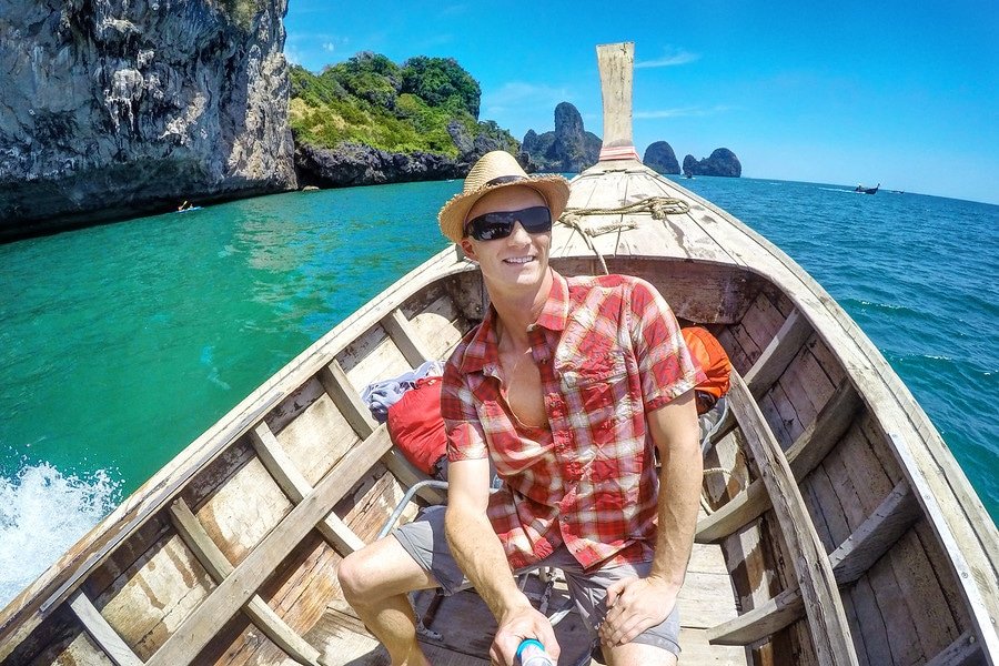 Long Tail Boat Ride to Railay Long Tail Boat Thailand