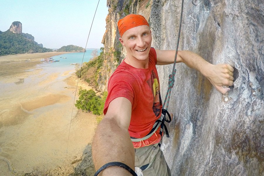 Rock Climbing Railay Beach Rock Climbing Selfie