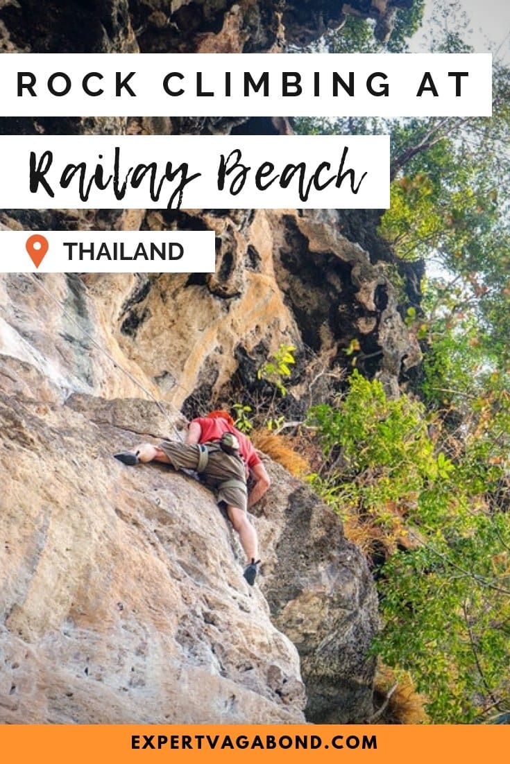 Rock Climbing Limestone Cliffs At Railay Beach Check out my guide to Rock Climbing Limestone Cliffs At Railay Beach! More at expertvagabond.com