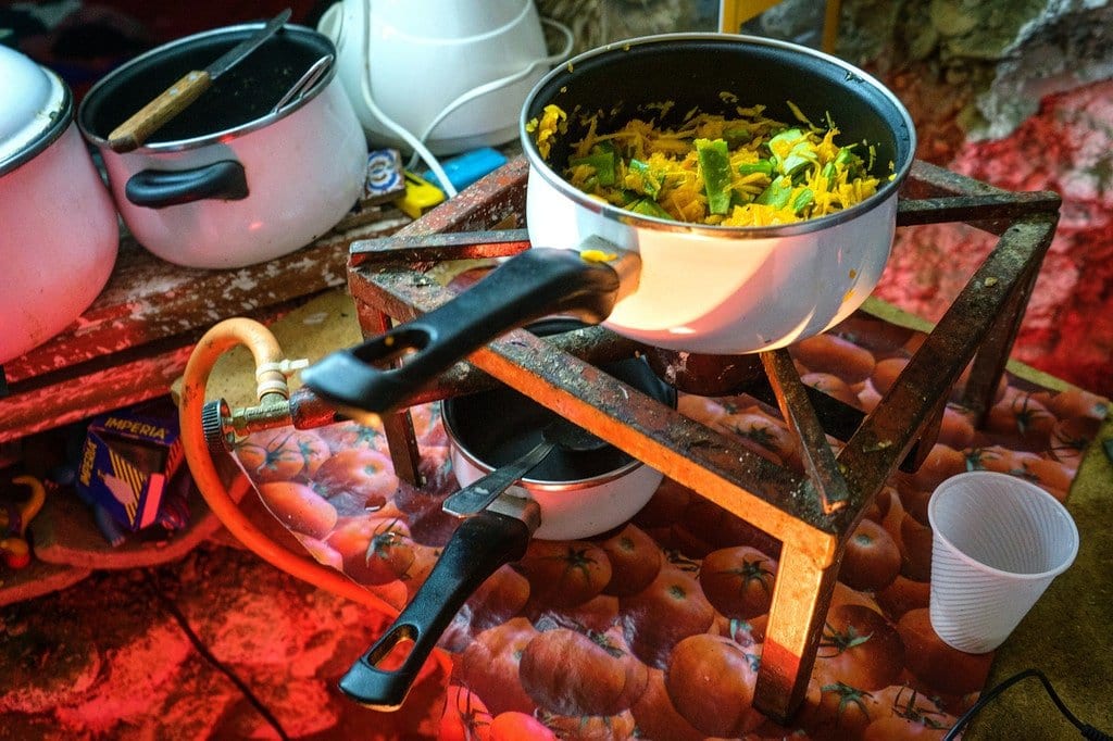 Cooking Dinner in the Cave Kitchen Cooking Dinner in the Cave Kitchen