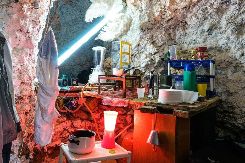 Cave kitchen with electricity and appliances! Sacromonte Cave Kitchen Spain
