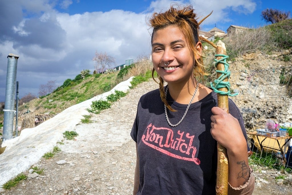 Anais from Germany is just passing through Anais lives in caves in Spain